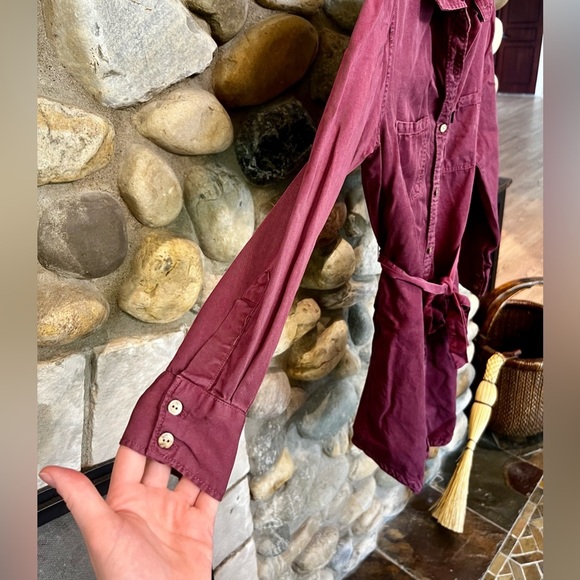 tentree Burgundy Long Sleeve Dress - Picture 3 of 8